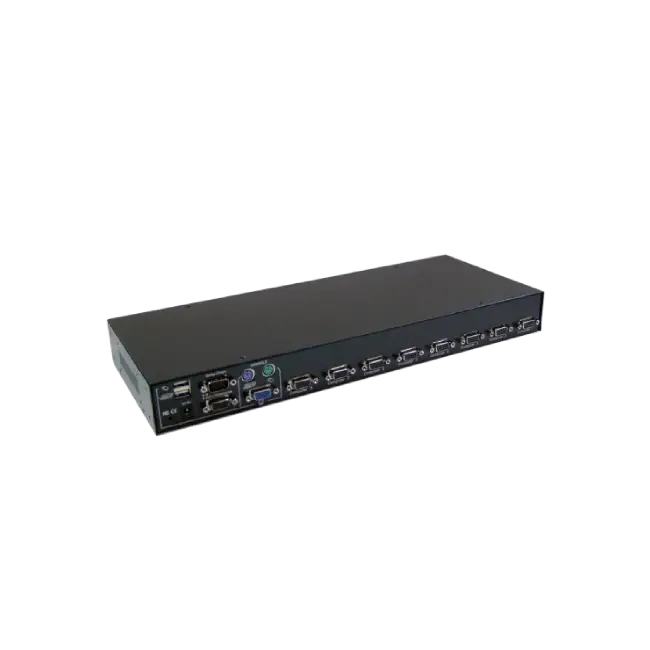 Conmutador KVM PS2 USB con montaje en rack de 8 puertos con pantalla-1
