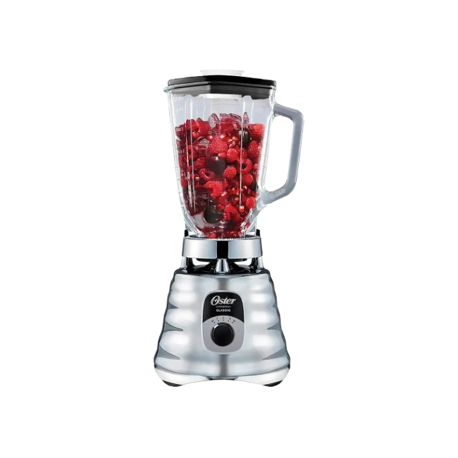 Licuadora Clasica Oster BLST4655-013 Cromada con Perilla Ergonómica de 3 Velocidades Color Negro-1