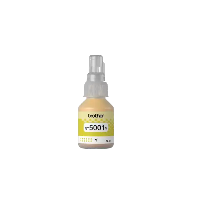 Botella de Tinta Brother BT5001Y Ultra Alto Rendimiento Color Amarillo