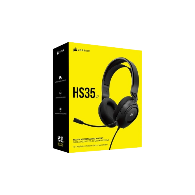Headset Corsair HS35 V2 Alambrico 3.5MM CA-9011377-NA Color Negro-4
