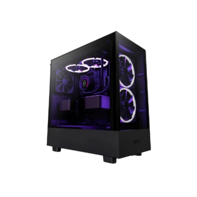 Case NZXT H5 Elite Compacto ATX Media Torre RGB Vidrio Templado 2 Ventiladores RGB de 5.512" Color Blanco-2