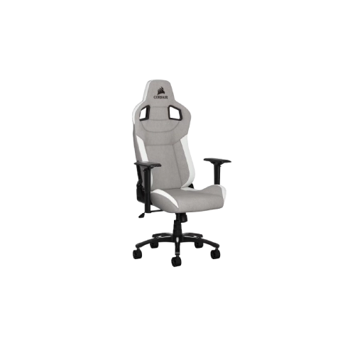 SILLA GAMING CORSAIR T3 RUSH COLOR GRIS CON BLANCO-5