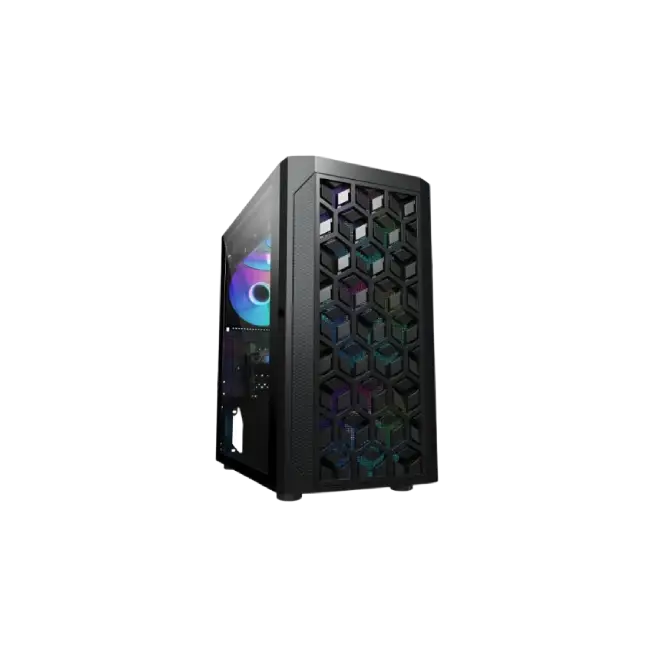 Case Gaming Eagle Warrior CG06AKRA001C Micro ATX Frontal con ABS + Mesh Hinge sin Tornillos Vidrio Templado con RGB Color Negro-1