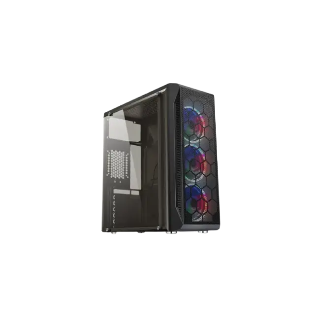 Case Gamer Eagle Warrior CG08Z3 H410 CG08Z3RA001C 3 RGB Front Fans Vidrio Templado
