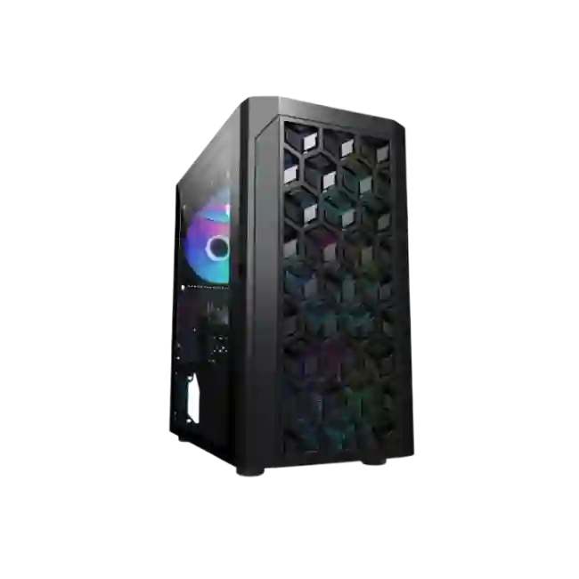 Case Gaming Eagle Warrior CG10Z7RA001C Micro ATX Frontal MESH Vidrio Templado con RGB Color Negro-4