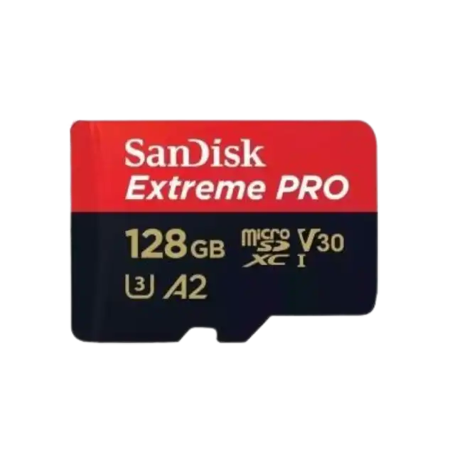 SanDisk Extreme Pro - Tarjeta de memoria flash (adaptador microSDXC a SD Incluido) - 128 GB - A2 / Video Class V30 / UHS-I U3 / Class10 - microSDXC UHS-I