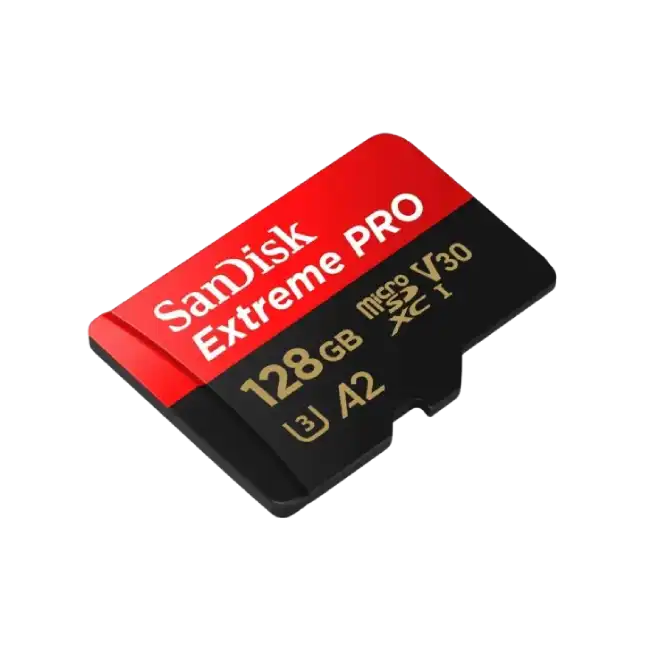 SanDisk Extreme Pro - Tarjeta de memoria flash (adaptador microSDXC a SD Incluido) - 128 GB - A2 / Video Class V30 / UHS-I U3 / Class10 - microSDXC UHS-I