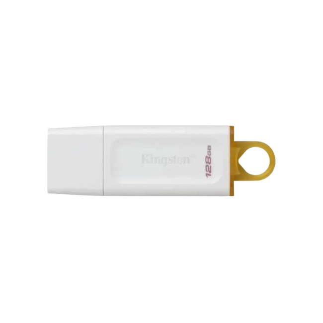Kingston - USB flash drive - 128 GB - USB 3.0 - Plastic White-Yellow-2