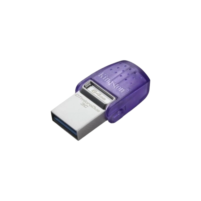 Kingston DataTraveler microDuo 3C - Unidad flash USB - 64 GB - USB 3.2 Gen 1 / USB-C-4
