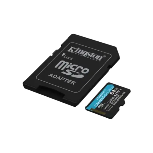 Kingston - Flash memory card - SDHC Memory Card - 64GB microSDXC Canvas Go Plus