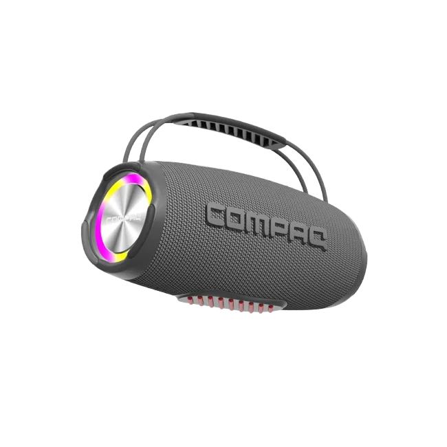 Bocina Portatil Compaq CMQ35 de 35W con Bluetooth y USB-C Color Gris