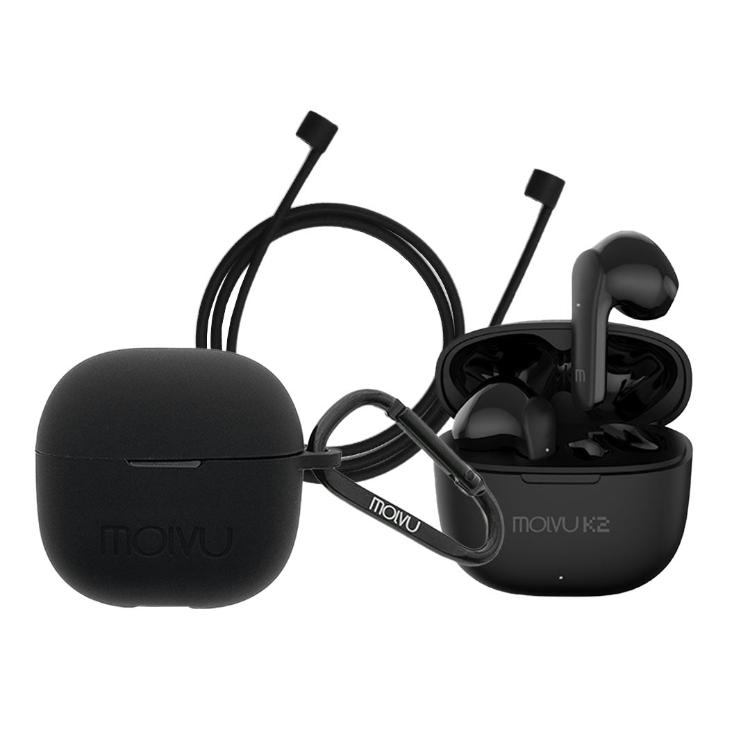 Audífonos K2 + estuche negro + correa-1