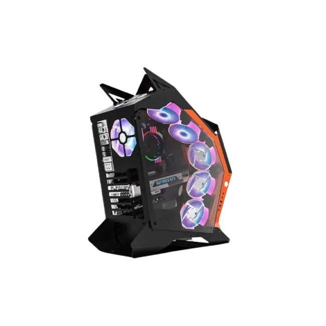 CASE DARKFLASH KNIGHT ATX / MTX / ITX COLOR NEGRO CON ANARANJADO-2