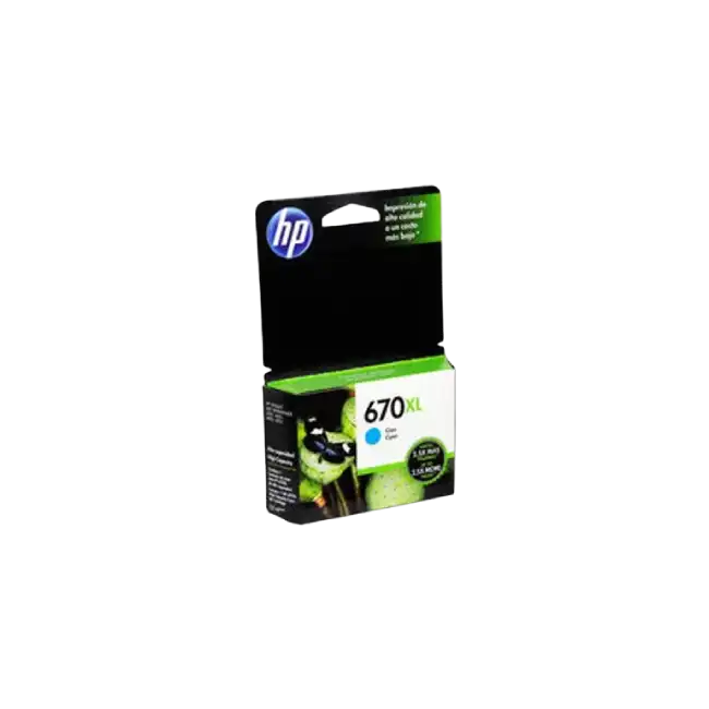 CARTUCHO DE TINTA HP CZ118AL 670XL ALTO RENDIMIENTO 750 PAGINAS COLOR CIAN-2
