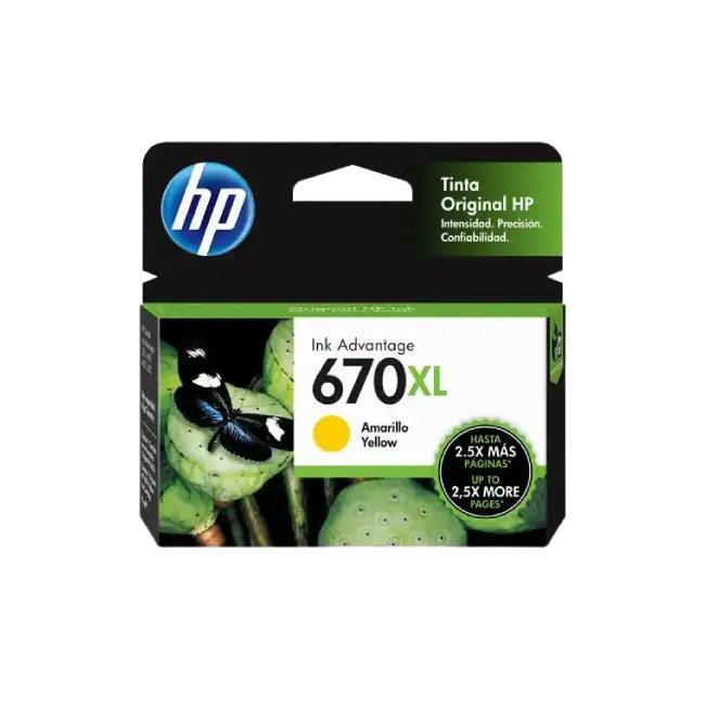 CARTUCHO DE TINTA HP CZ118AL 670XL ALTO RENDIMIENTO 750 PAGINAS COLOR AMARILLO-3
