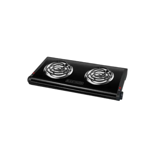 Estufa Electrica Black+Decker DB1002B 2 Hornillas 1 de 500 Watts 1 de 1000 Watts-3