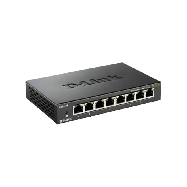 Switch Plug&Play 8 puertos Gigabit - D-LINK