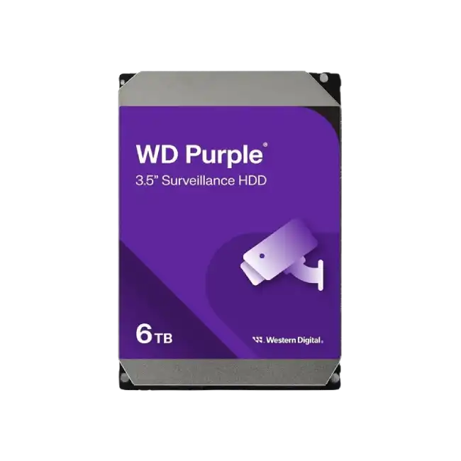 WD Purple WD64PURZ - Disco duro - 6 TB - vigilancia - interno - 3.5" - SATA 6Gb/s - 5400 rpm - búfer: 256 MB-3