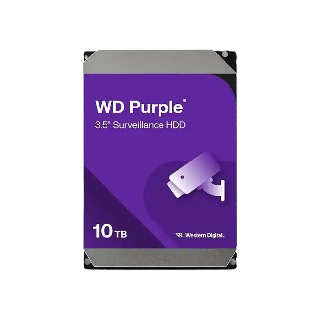 Western Digital WD Purple - Hard drive - Internal hard drive - 10 TB - 3.5" - 7200 rpm