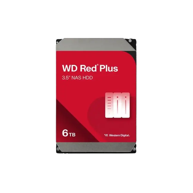 Western Digital WD Red Plus NAS Hard Drive - Internal hard drive - 10 TB - 3.5" - 5400 rpm - Serial ATA