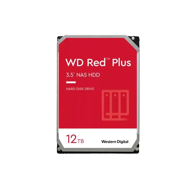 Western Digital WD Red Plus NAS Hard Drive - Internal hard drive - 12 TB - 3.5" - 7200 rpm - Serial ATA