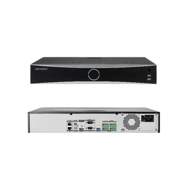 NVR Hikvision DS-7732NXI-K4 32 Canales AcuSense Resolucion Maxina 12 MPX  H.265+ 4 Slot HSS-4