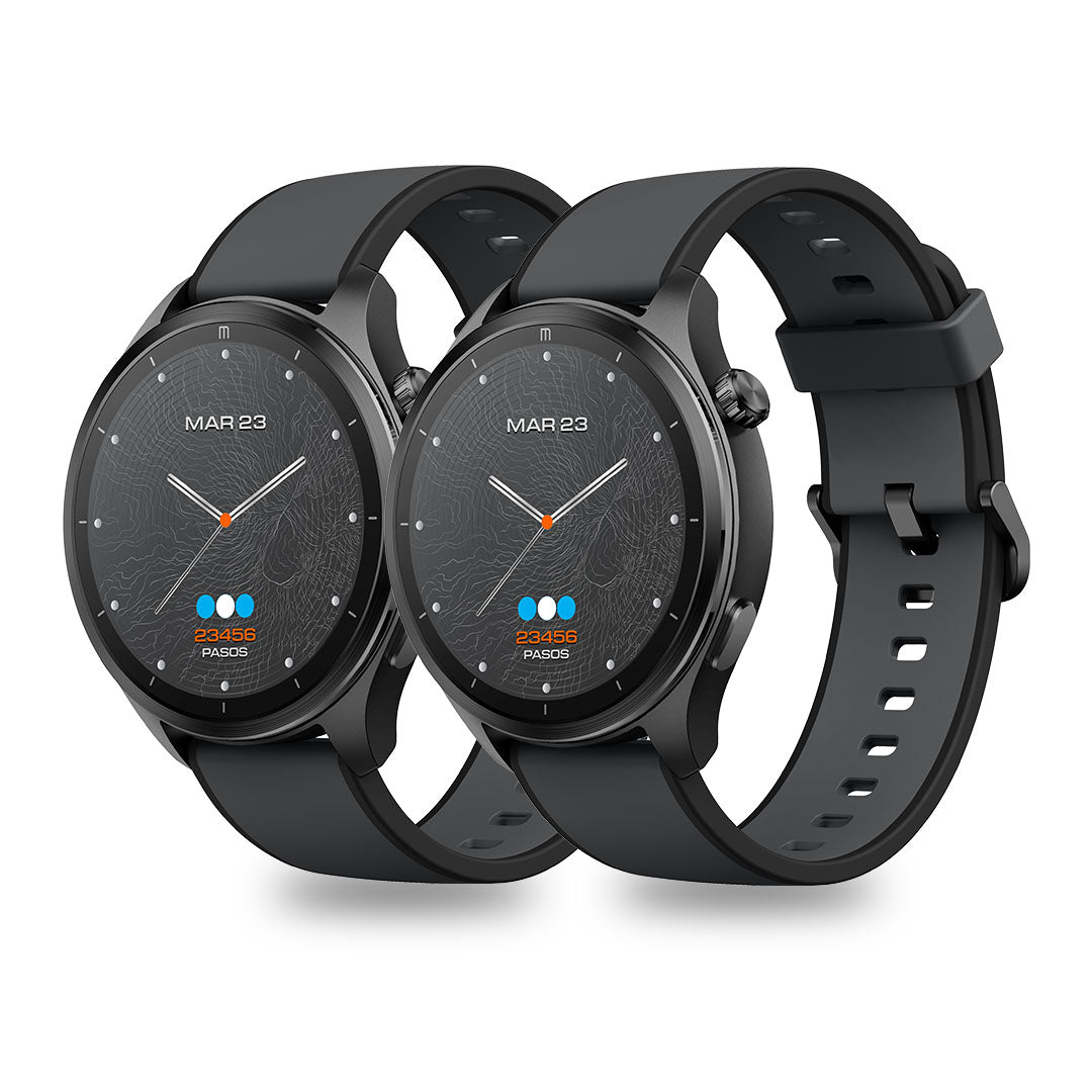 Dúo Relojes Inteligentes T9 Negros-1