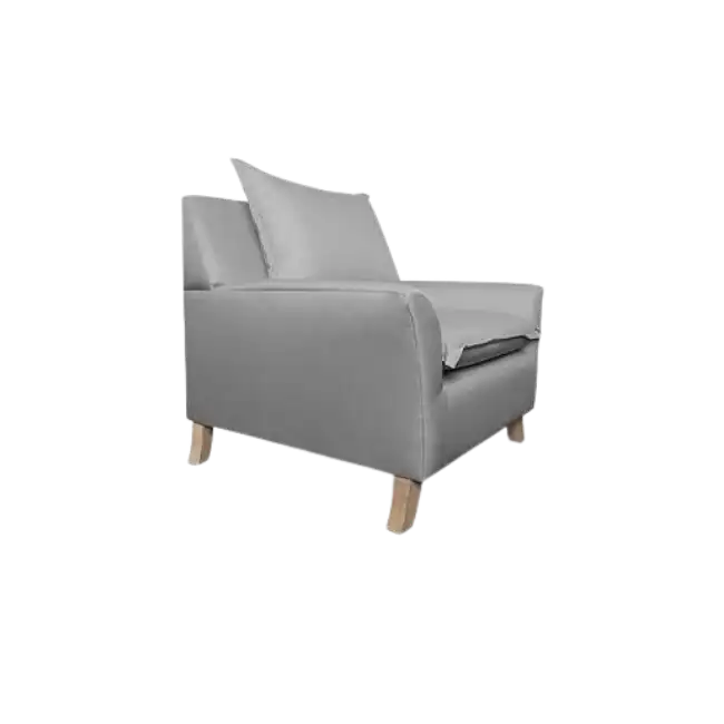Sillon Individual DZ-SF-051 Interior de Madera Solida Espuma de Alta Densidad Color Gris-2