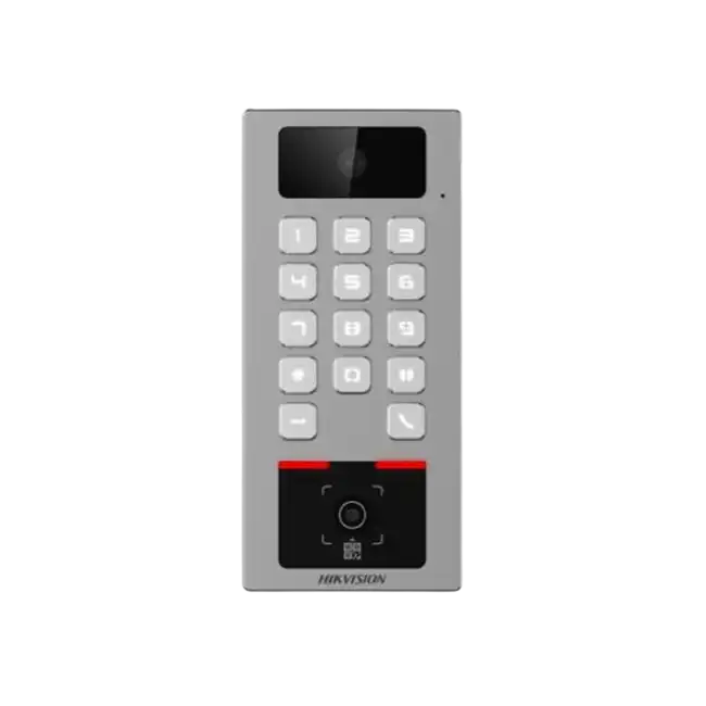 Hikvision - Access control terminal with fingerprint reader and camera - Video intercom system - Supports card and PIN-3