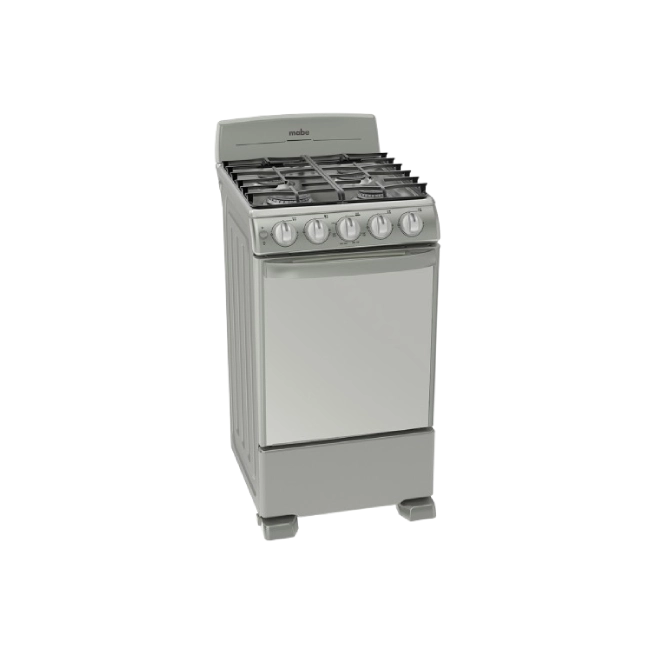 Estufa Mabe EM5043BFIS0 Gas 20" 4 Quemadores Encendido Electrico Color Plateado