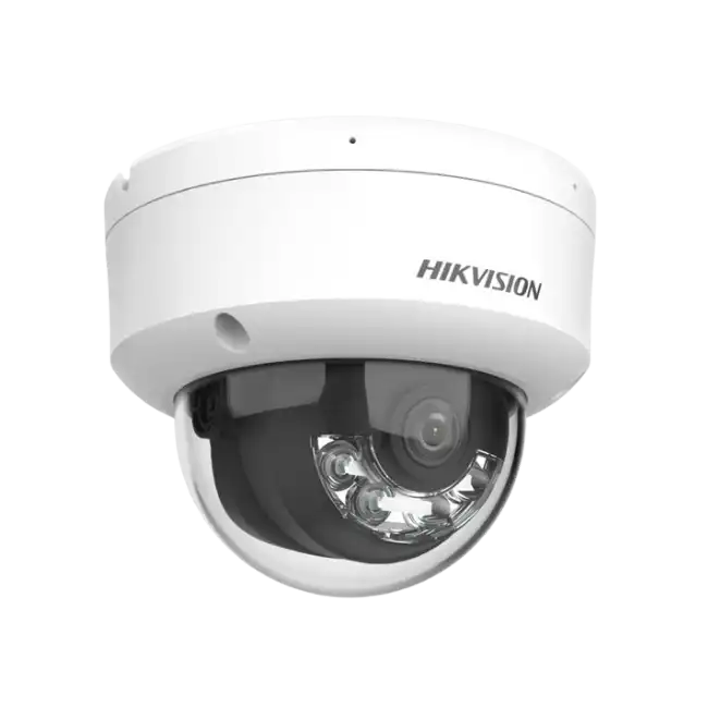 Hikvision 8MP Cámara de red tipo domo fija híbrida inteligente - Micrófono incorporado - 8MP - Exterior - H.265+ - focal fija 2,8 mm - 3840 × 2160 - DWDR - IP67 - IK08 - Micro SD