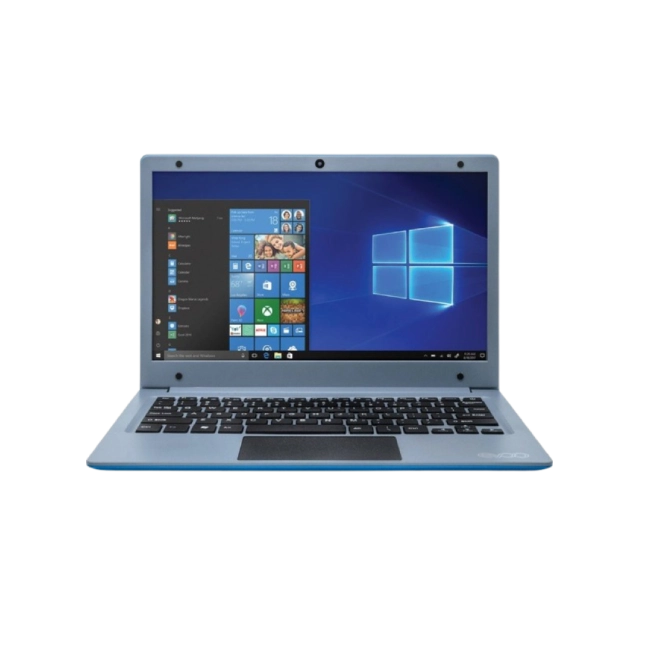 LAPTOP EVOO CELERON DUAL-CORE N4000 1.1GHZ 64GB EMMC 4GB 11.6" 1366X768 W10 S COLOR AZUL SEMINUEVA-1