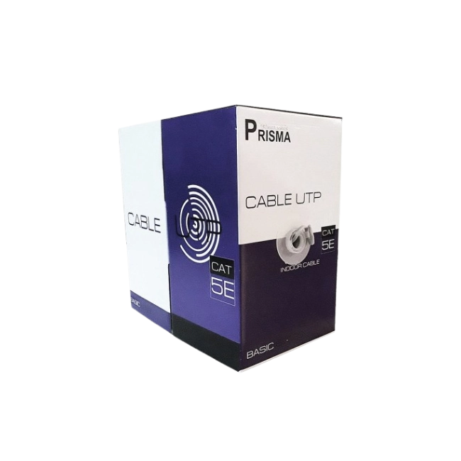 CABLE UTP PRISMA NEXTLINK GCE-002 CATEGORIA 5E PARA INTERIOR COLOR GRIS BOBINA
