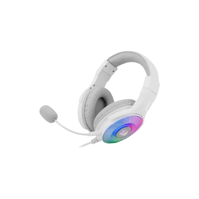 Headset Gaming Redragon Pandora H350W RGB 3.5mm Con Microfono Color Blanco