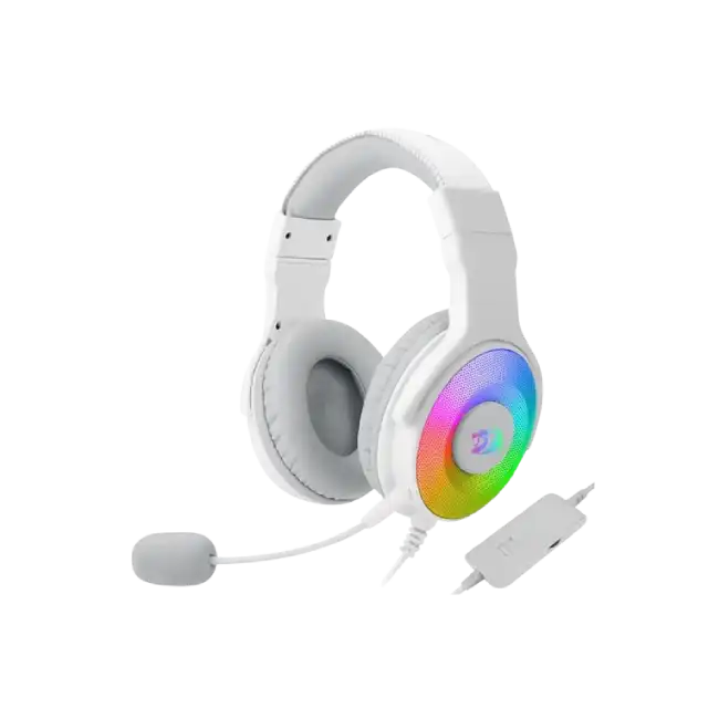 Headset Gaming Redragon Pandora H350W RGB 3.5mm Con Microfono Color Blanco-4