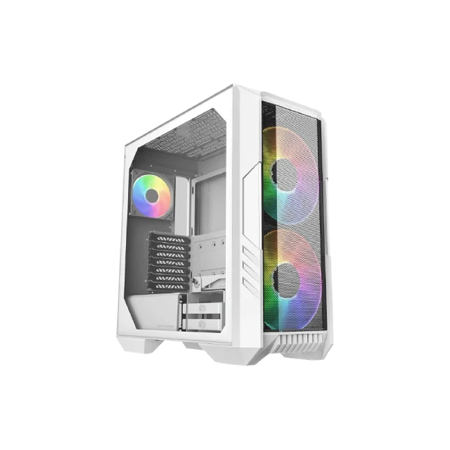 Case Cooler Master HAF 500 H500-WGNN-S00 Panel Frontal de Malla Ventilador ARGB Vidrio Templado Color Blanco