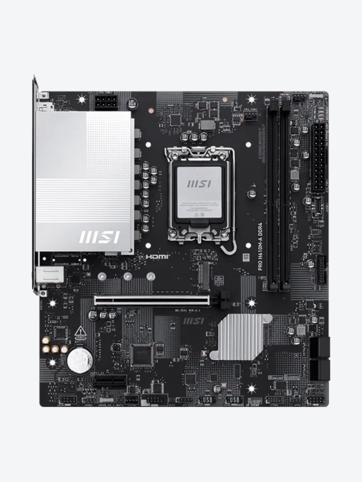 TARJETA MADRE MSI PRO H610M-A DDR4 LGA 1700 MICRO ATX 2.5G LAN 911-7E31-002 NEGRO