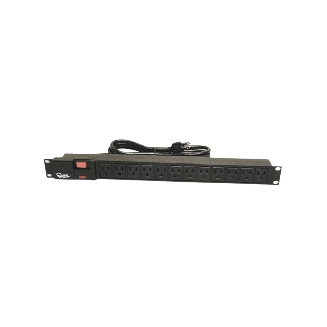 Regleta de Poder Horizontal HPS-E12P 1RMU 12 Salidas 6 Pies-1