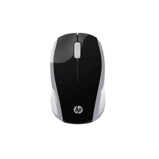 HP 200 - Ratón - diestro y zurdo - óptico - inalámbrico - 2.4 GHz - receptor inalámbrico USB - plata - para Pavilion 24, 27, 590, 595, TP01