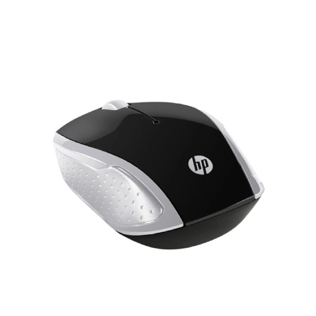 HP 200 - Ratón - diestro y zurdo - óptico - inalámbrico - 2.4 GHz - receptor inalámbrico USB - plata - para Pavilion 24, 27, 590, 595, TP01