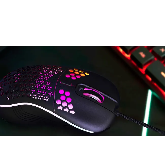 Xtech - XTM-620 - Mouse - USB - Wired - Black - Gaming 7 button Honeycomb-2