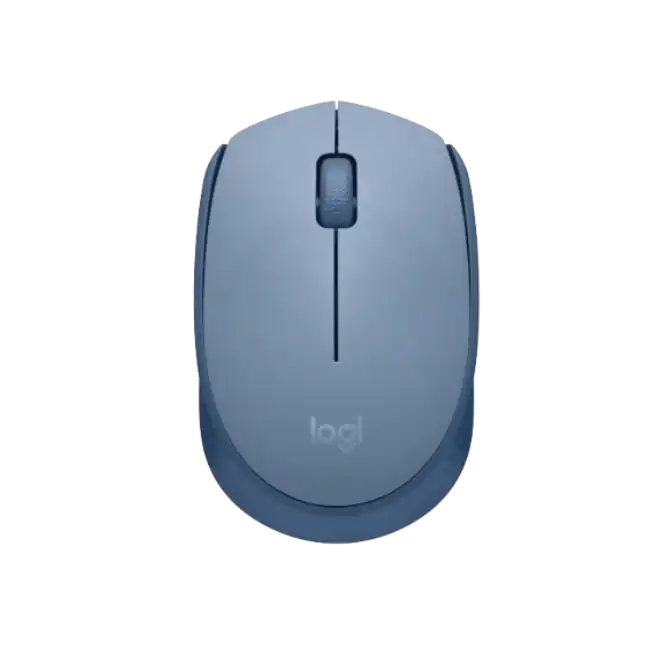 Logitech M170 Wireless Mouse, Ambidextrous, Blue Gray - Ratón - diestro y zurdo - óptico - 3 botones - inalámbrico - 2.4 GHz - receptor inalámbrico USB - azul/gris-1