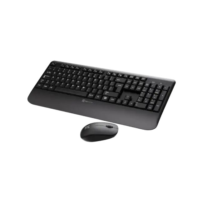 Klip Xtreme - Keyboard - Spanish - Wireless - 2.4 GHz - Black - Combo - hand rest-1