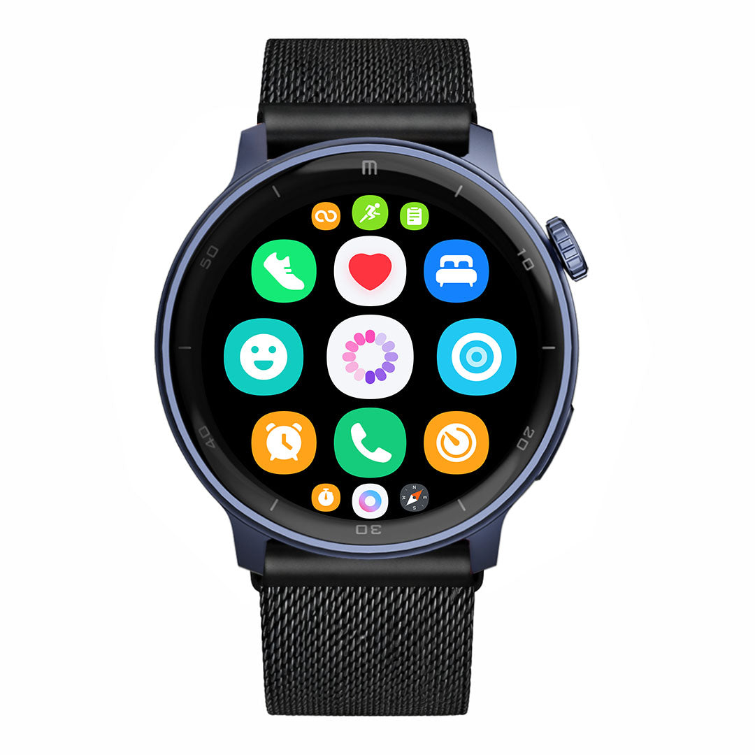 RELOJ T8 AZUL + PULSERA INOX X1-1