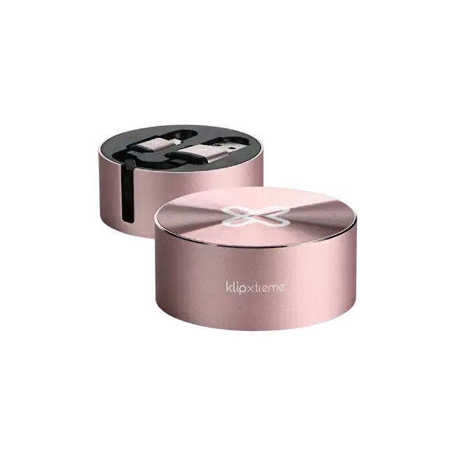Cable Klip Xtreme KAC-110RG USB C - USB A Retractil 1 Metro Color RoseGold-1