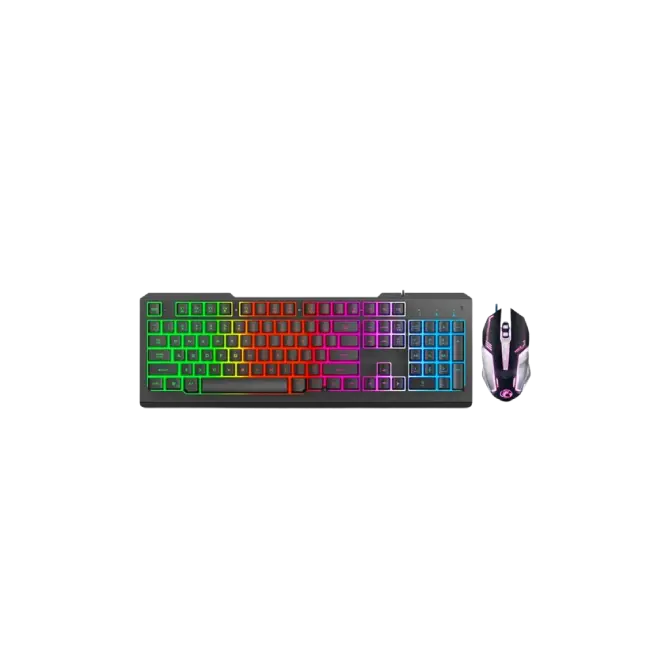 Combo Gaming de Teclado y Mouse RGB KM-GX6 Genius  Alambrico USB Español Color Negro