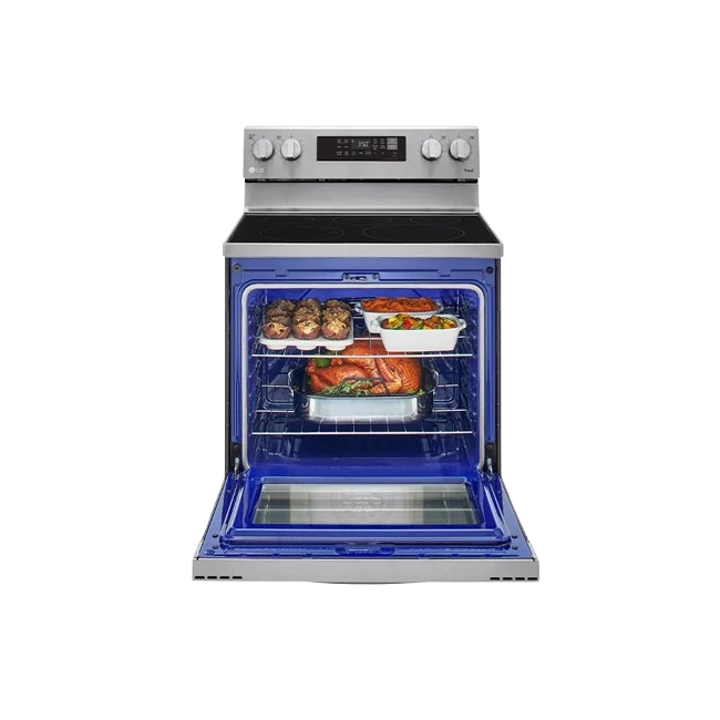 Estufa Electrica LG 30" 5 Hornillas Con AirFryer LREL6323S-2