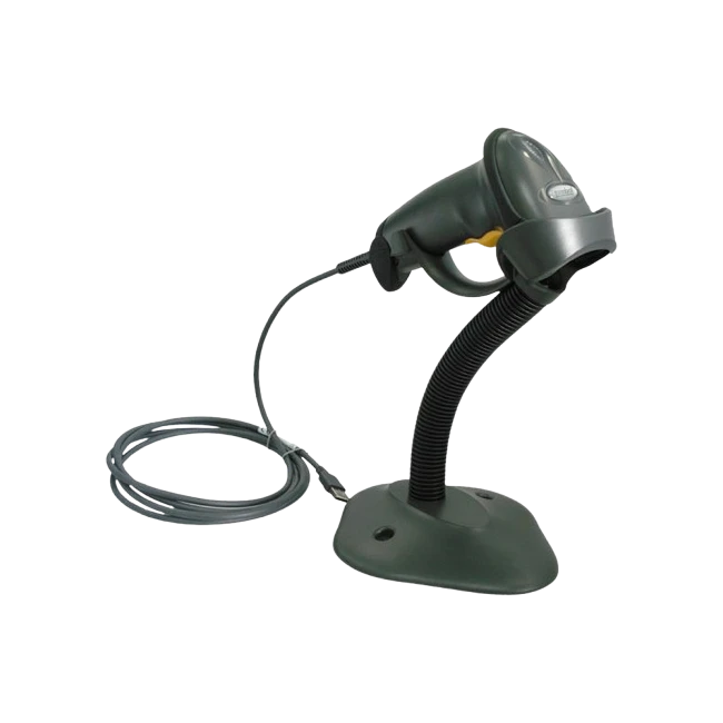 Escarner de Codigo de Barras Zebra Symbol LS2208 USB Decodificado Con Base-4