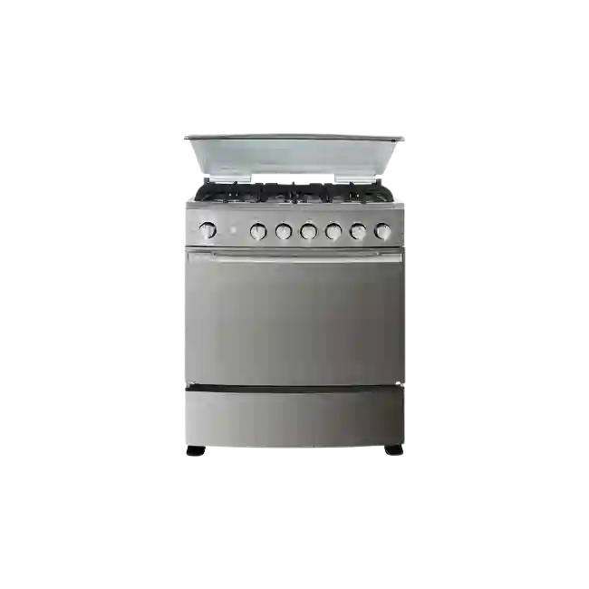 Estufa Whirlpool 30" 6 Quemadores Acero Inoxidable Hierro Fundido Sistema Stop Door Color Gris