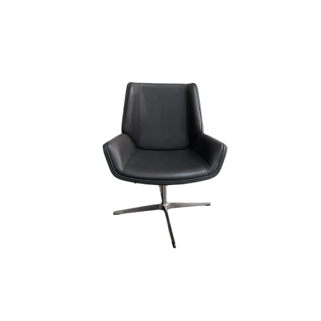 Silla de Cuerina M-006-D3-PU de Espera con respaldo Fija Color Gris-3